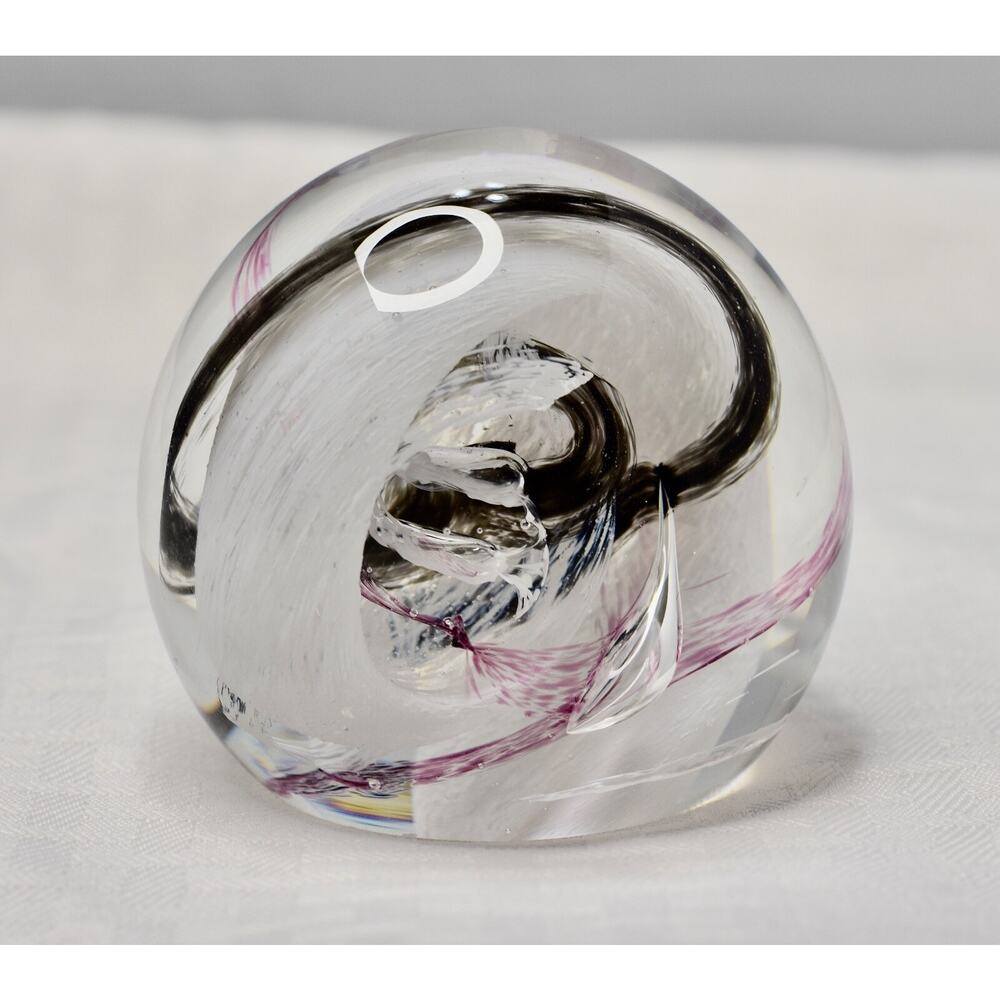 Caithness Tempest Collectible Art Glass Swirl Paperweight Signed and Numbered